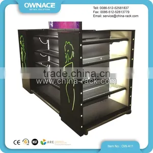 Fashional LED Light Supermarket Metal Cosmetic Display Shelf thumbnail-1