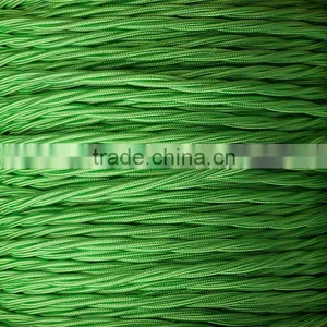 CE Cloth Covered Twisted Electrical Wire Vintage Fabric Braided Pendent Lamp Cord 2*0.75mm thumbnail-2