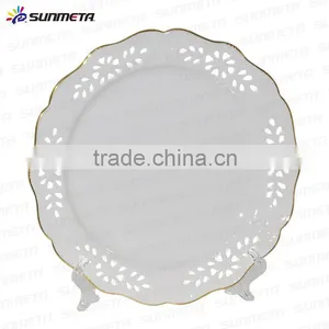 2016 Fashion Decoration 8" Ceramic Engraving Sulimation Plate thumbnail-3