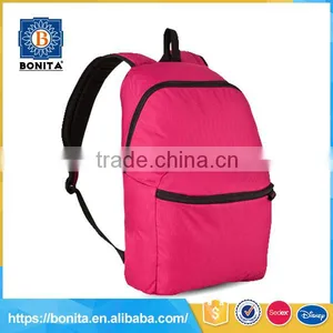 Simple Design Girls Ladies Classic Pink 210t/pu School Backpack China thumbnail-1