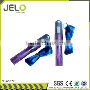 Ningbo JELO Sales Promotion Super Bright LED Blink Plastic Torch Whistle Survival Flashlight thumbnail-1