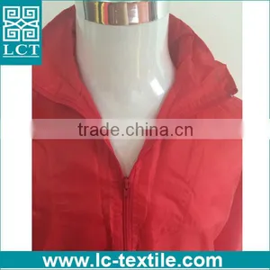 Whosale Cheap Price 190T Nylon Mech Solid Red Promotional Advertising Hooded Foldable Jacket With Heat Transfer Print(LCTN1562) thumbnail-4
