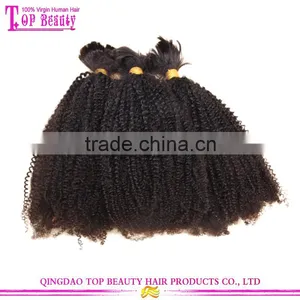 Cheap Afro Kinky Curly Bulk Human Hair Unwefted For Braiding Virgin Hair Bulk thumbnail-4
