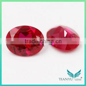 Wholesale Loose Synthetic Colored Gems Stones #8 Oval Cut Ruby Stone Corundum Gemstone Price thumbnail-3
