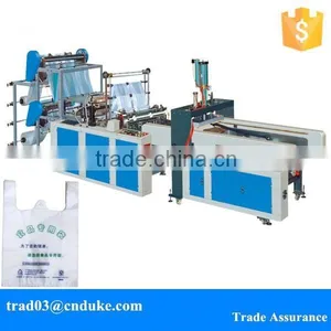 GBDE Type Two Layer Four Lines PE Plastic T-shirt Bag Making Machine thumbnail-1