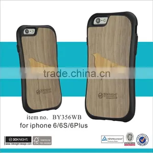 3D Laser Engraved Wood Bamboo Cell Phone Case for Iphone Cover thumbnail-2