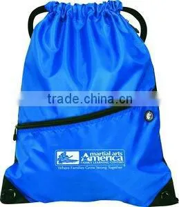 Wholesale Custom Logo Print Hiking Sports Drawstring Backpack thumbnail-2