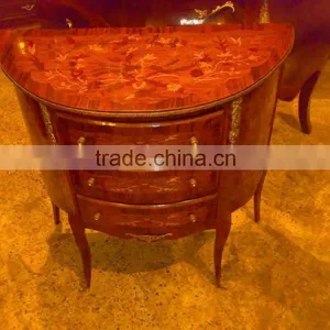 Antique Veneer Commode Marquetry Chest thumbnail-5