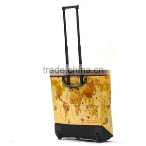 Light Weight Retractable Handle Textile Lining Printed Luggage thumbnail-2