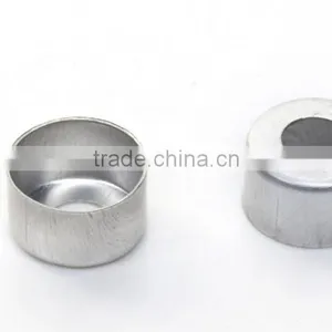 8mm Crimp Top Sliver Aluminum Caps for Glass Cartridges in Silver or Gold Color thumbnail-5