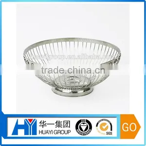 Round Stainless Steel Fruit Wire Basket thumbnail-1