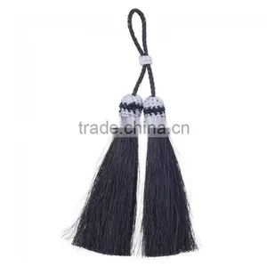 Supply Solid Neutral Colors Horse Hair Tassel Double Layers for Sell Hot Tassel for Jewelry thumbnail-1