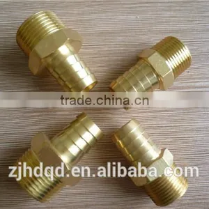 Threaded Connection With Sleeve for Rubber Hose Connector , High Performance Forged Brass Connector With Size of 1/4" 3/8" 1/2" thumbnail-3