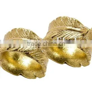 Personalized Handmade Color Painted Decorative Gold-colored Resin Napkin Ring thumbnail-1