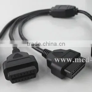 Right Angle J1962M to 3-J1962F, Splitter OBD2 Cable 1 to 3, 1ft thumbnail-2