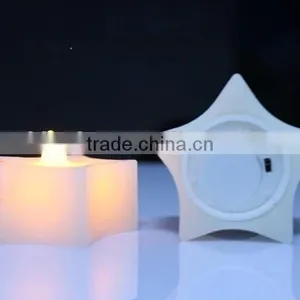 Led Flameless Candles Led Star Shaped Wax Candles Led Flickering Christmas Star Candle Battery Powered Led Candles thumbnail-2