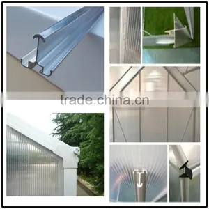 Hollowing Section Aluminum Profiles, Greenhouse Accessories, Mill Finished thumbnail-1