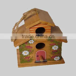 Top Quality Handmade Wooden Bird Hose/pet House, Decorated Wooden Bird House thumbnail-5