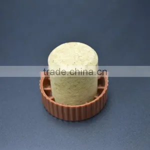 Red Plastic Cap T-shape Wooden Cork Wine Bottle Stopper thumbnail-5