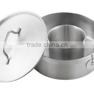 Two Handle Stainless Steel Child-Mother Relation Pots and Pans With Lid thumbnail-2
