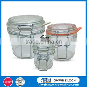 80ml 300ml 350 Glass Storage Jar Sealed Cans With Silicone Seal Rign thumbnail-1