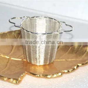 Silver Finish Tea Strainer With Black Box Packing thumbnail-2