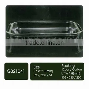 Heat-Resistant Glass Pan, 3L Oblong Pyrex Baking Dish thumbnail-1