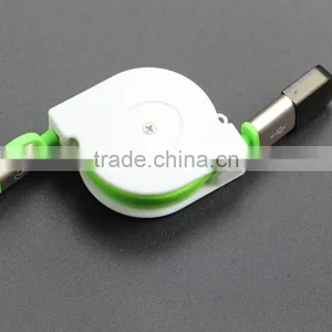 Custom 2 In1 Retractable Universa Tangle Free Charging/Sync Cable for Android&IOS Mobile Phones thumbnail-2