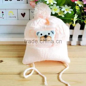 Baby Hat Boy Girl Infant Toddler Cute Soft Crochet Bear Hat Beanie Warm Newborn Cap thumbnail-2