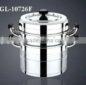 New Design Large Stainless Steel Steamer Pot Cooking Pot thumbnail-1
