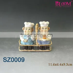 Chef Polyresin Figures Salt and Pepper Shakers thumbnail-1