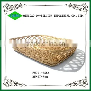 Made in China Handmade Weaving Fruit Wicker Tray thumbnail-1