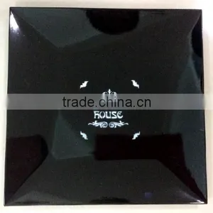 Black Square Plastic Service Plate thumbnail-1