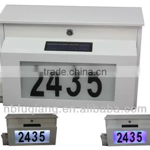 FQ-195 Large Capacity Led Lighted Mailbox With Newspaper Holder,led Solar Mailbox,house Number Mailbox thumbnail-1