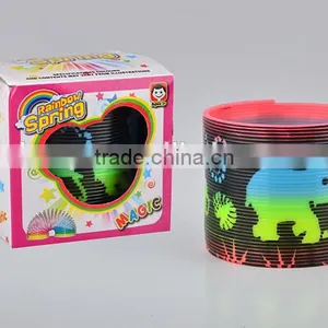 Plastic Colorful Magic Rainbow Spring With Printed Elephant Toys/hot Sale Rainbow Circle thumbnail-1
