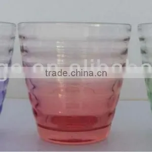 GH256 Glass Drinking Cup With Colorful Spray thumbnail-1