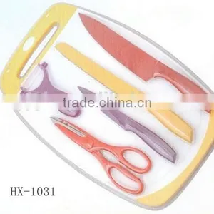 Hot Sale 6pc Knife Set With Cutting Board thumbnail-1