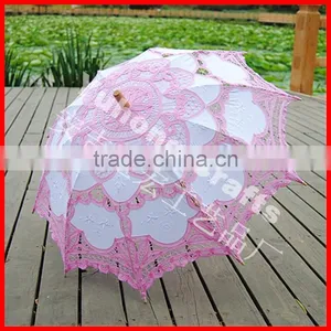 Handmade Pink Lace Umbrella for Wedding/gift/decoration thumbnail-5