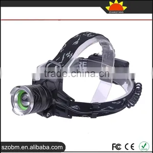 OEM XML-T6 LED Powerful 2000 Lumens Zoom Rechargable LED Headlamp thumbnail-1