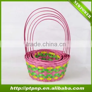 Colorful Bamboo Baskets for Decorating or Storage thumbnail-3
