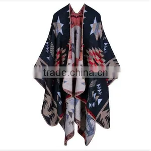Western Wind 2017 New Spring Style Women Scarf Grid Printed Many Colors Imitated Cashmere Material Ladies Cloak thumbnail-4