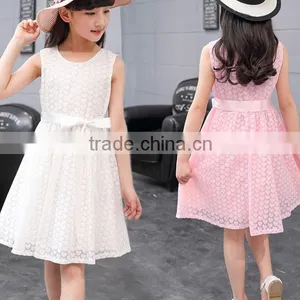 Zm35614a Fashion Kids Party Dresses New Model Girls Sleeveless Dress thumbnail-5