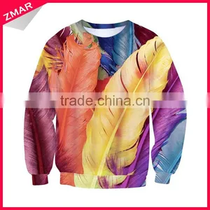 Cheap 100% Polyester Sublimation Wholesale Manufacturer Women Crew Neck Sweatshirt thumbnail-1