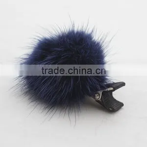 Myfur Popular Luxury Real Mink Fur Hairpin Mink Fur Pom Pom Accessory thumbnail-1