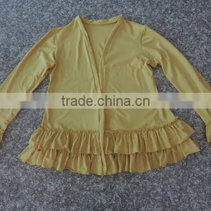 Wholesale 2016 Womans Jackets Super Cotton Ruffle Design Blouse Womans Spring Jackets thumbnail-3