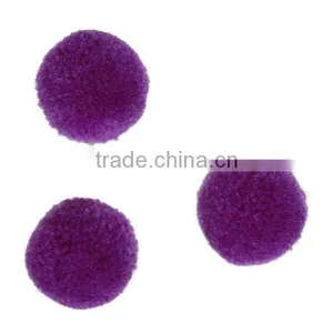 Cashmere Pom Pom Balls DIY Craft Decoration Purple Round 20mm Dia. thumbnail-3