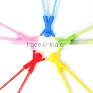 Children Kids Baby Beginner Cartoon Style Easy Fun Learning Training Helper Chopsticks Random Color thumbnail-1