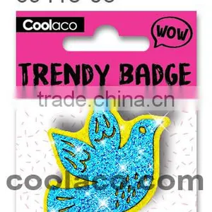 Glitter and Felt Pin Badge Colorful Butterfly Clutch Badge thumbnail-1