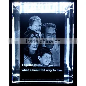 Family Picture 2D Laser Engraving Crystal thumbnail-1