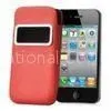 Customized Red / White Cell Phone Leather Cases For Iphone, Smartphone Cases thumbnail-1